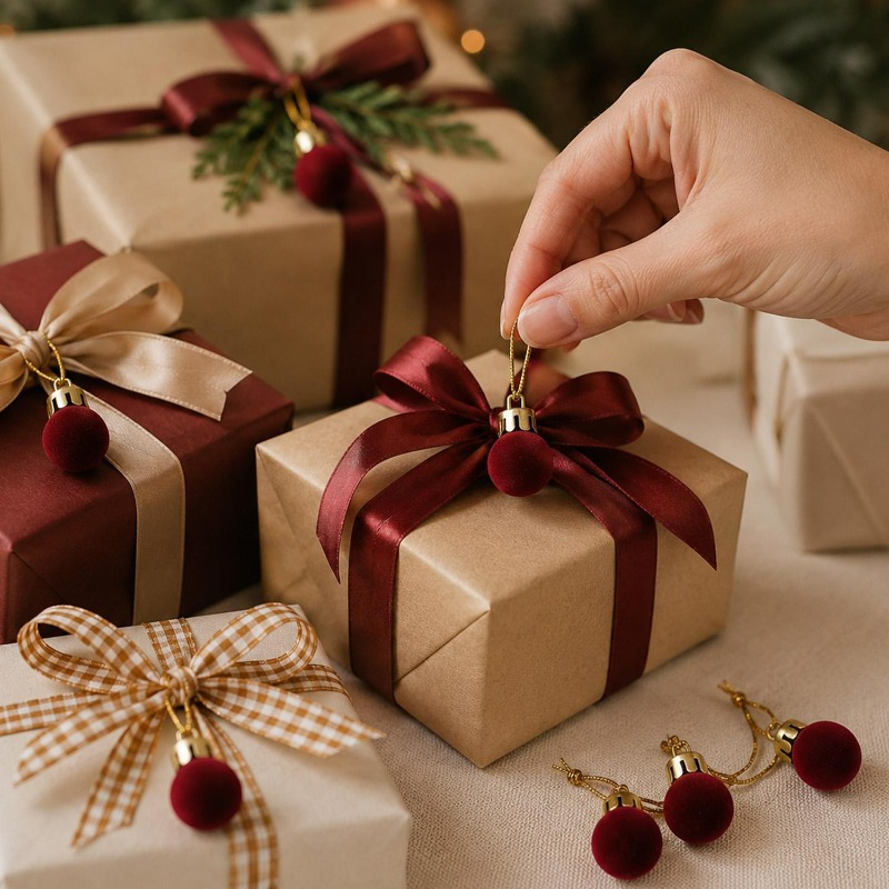 2cm Wine Red Velvet Christmas  - đánh giá và giá Home Decor Indonesia