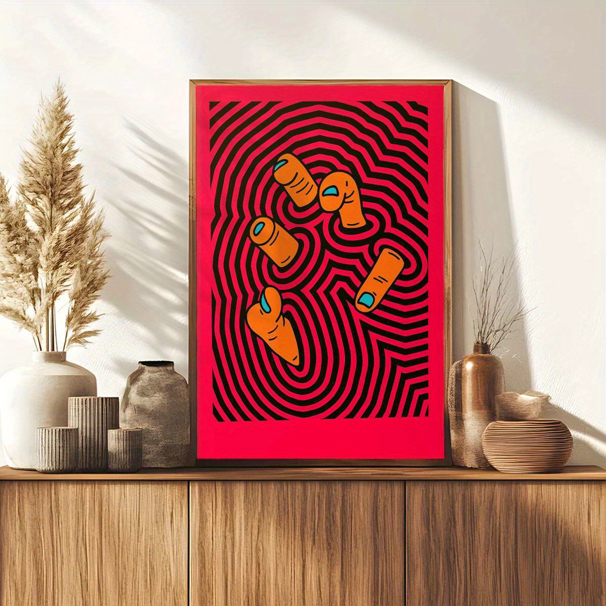 Modern Abstract Finger Art Pos - đánh giá và giá Home Decor Y2K