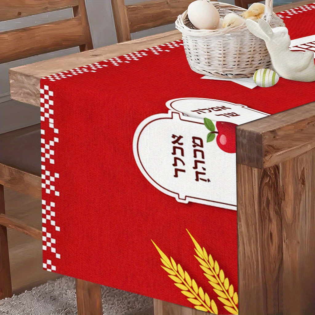 Happy Shavuot Linen Table Runn - đánh giá và giá Linen Table Runner